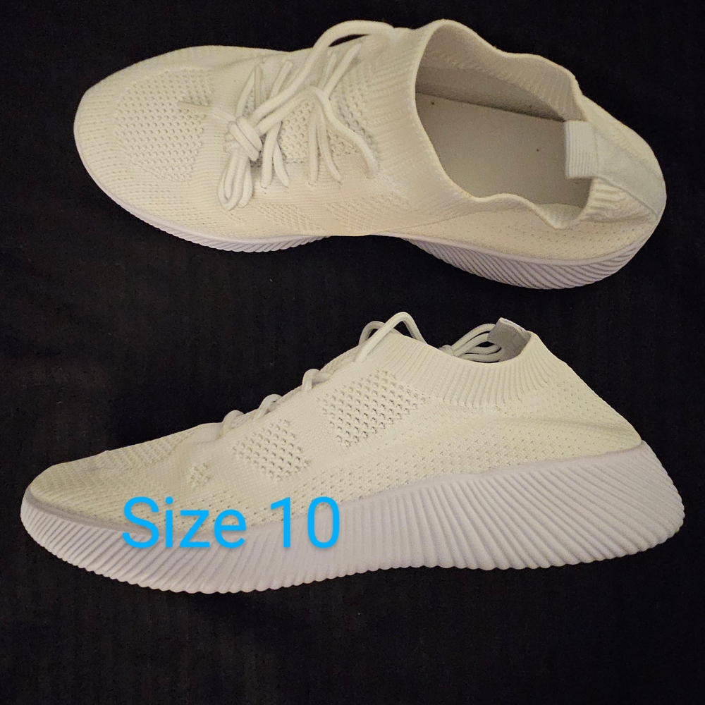 Women's White Knit Sneakers